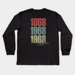 1968 Classic 50 Years Old Kids Long Sleeve T-Shirt